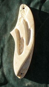 Soft White Hand Carved Stone Mezuzah